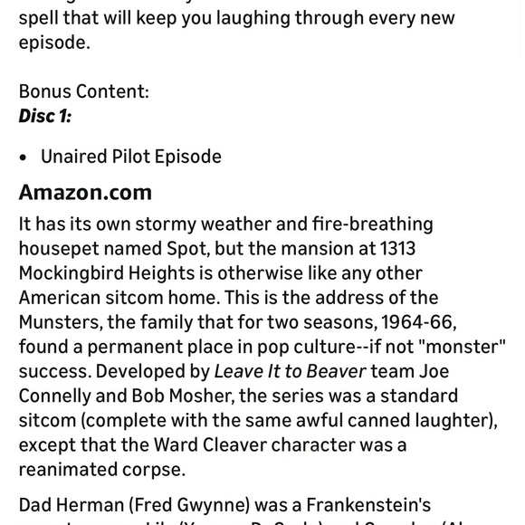 # 0723+ The Munsters First Season DVD Set - Picture 7 of 9